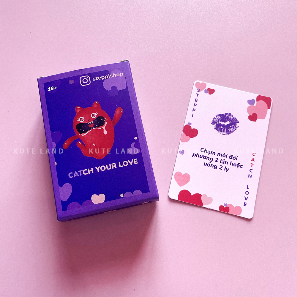 Bộ Bài Catch Your Love Dành Cho Cặp Đôi Hẹn Hò Đi Chơi Drinking Game 60 Lá Giúp Gắn Kết Tình Cảm