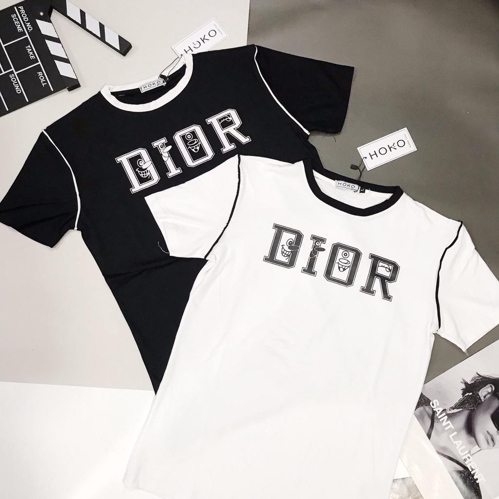 Áo thun Nam Cổ Tròn DIOR viền cổ Fashion Eking Clothing x HOKO, Vải Cotton co giãn - thấm hút tốt, năng động trẻ trung