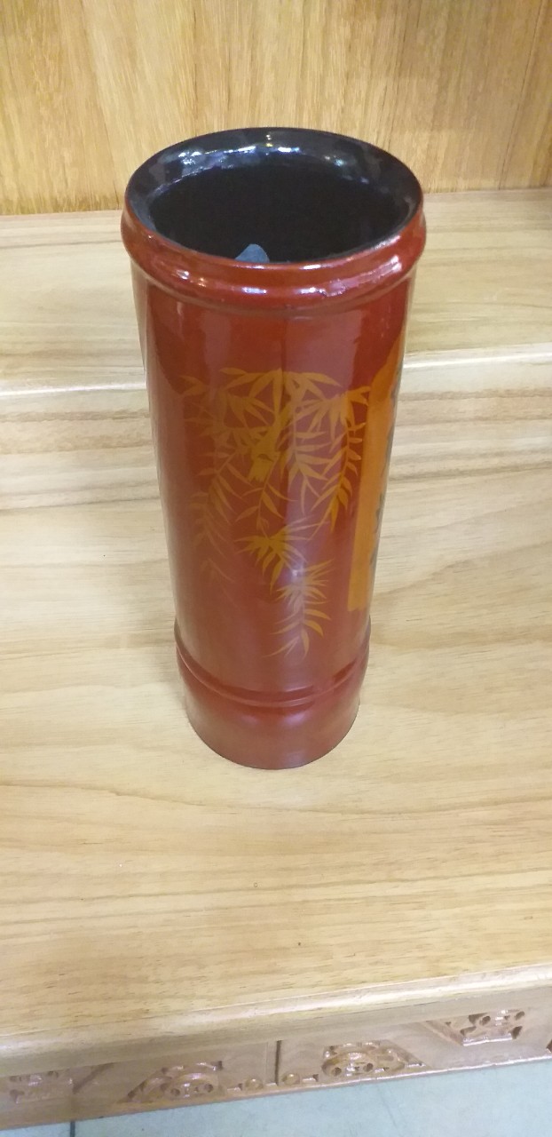 Ống nhan gỗ giá rẻ cao 16cm , ngang 9cm , Mã SP Ont - Đồ Thờ Thắng Duyên Đại Phát