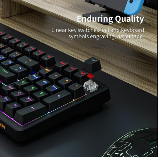 Bàn phím cơ Gaming có dây Newmen GM328 Hotswap Black Red Switch - Hàng chính hãng