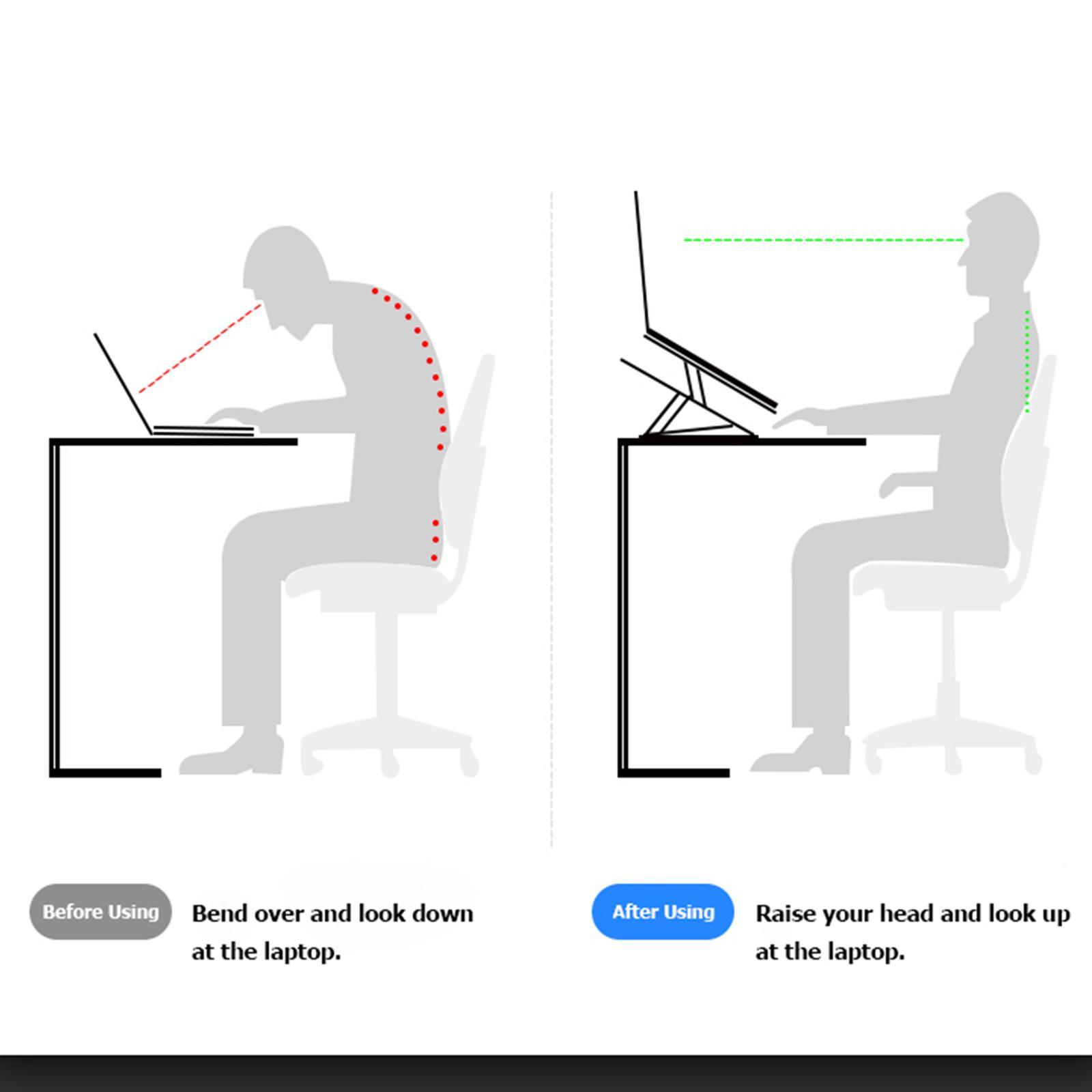 Laptop Tablet Stand Notebook Riser Holder Ergonomic For MacBook