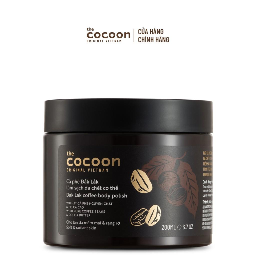 Combo 2 hũ Cà phê Đắk Lắk làm sạch da chết cơ thể Cocoon 200ml/hũ