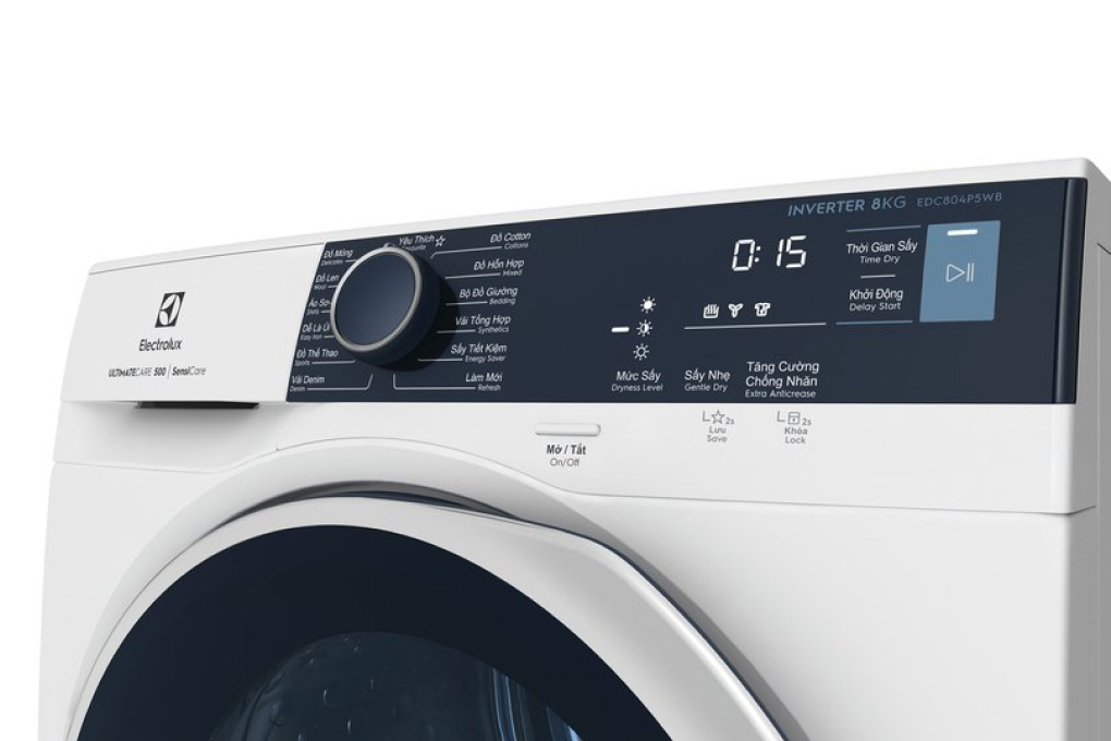 [MIỄN PHÍ GIAO LẮP]Máy sấy ngưng tụ Electrolux 8 kg EDC804P5WB-Hàng chính hãng