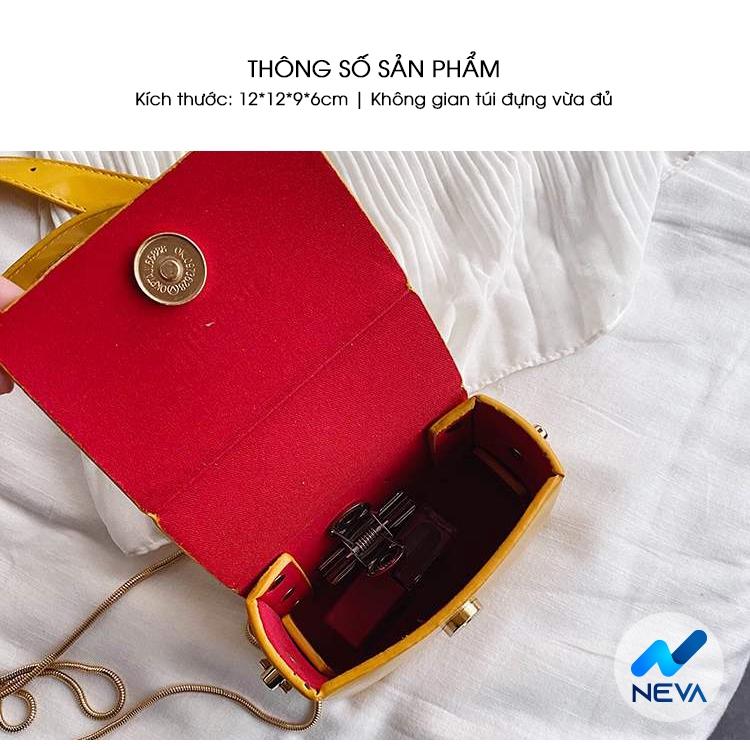 (MẪU HOT) Túi đeo bụng mini 2 dây cá tính NEVA818
