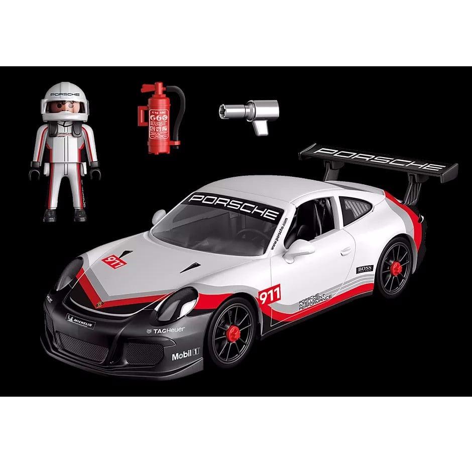 Đồ chơi mô hình Playmobil Xe thể thao Porsche 911 GT3 Cup 1:17 kèm nhân vật và hệ thống đèn Led 35 pcs