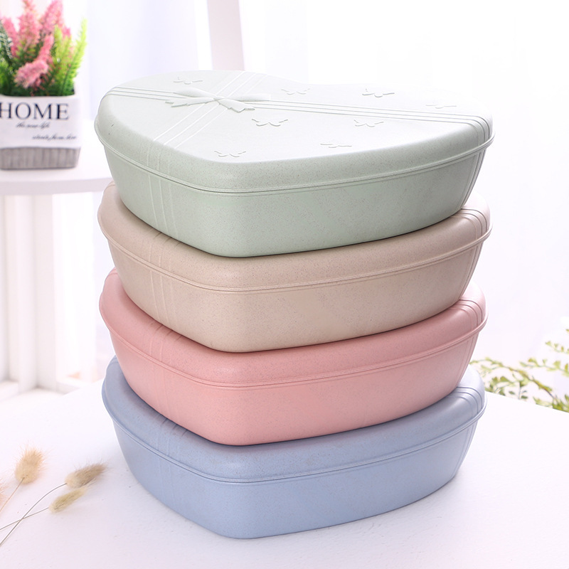 Hộp mứt hình trái tim lúa mạch 5 ngăn