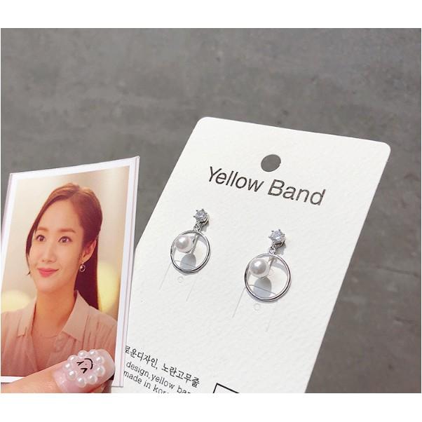 Bông tai Bạc 925 Phong Cách Hàn Quốc - HOA TAI TRÒN MÓC CẤU- ẢNH CHỤP THẬT