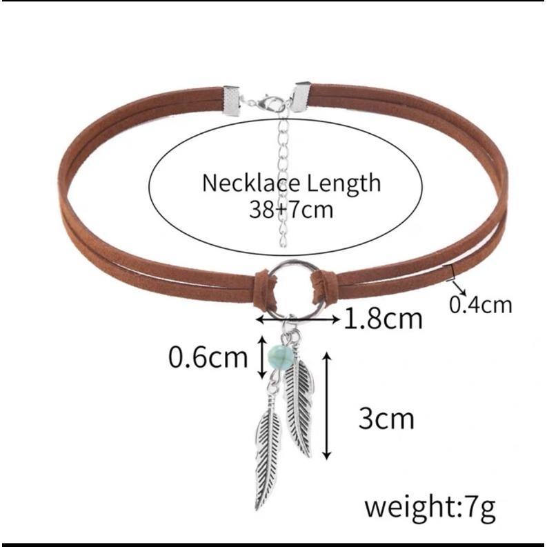 Choker bohemian màu nâu - Vòng cổ thời trang du mục - Arora boutique