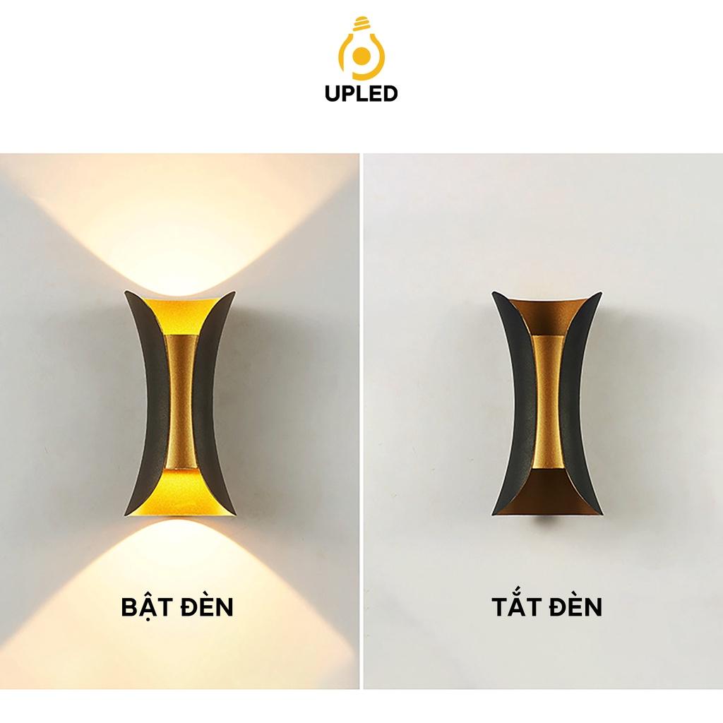Đèn tường hắt sáng 2 đầu ngoài trời UPLED chóa vàng hợp kim nhôm sơn tĩnh điện chống nước