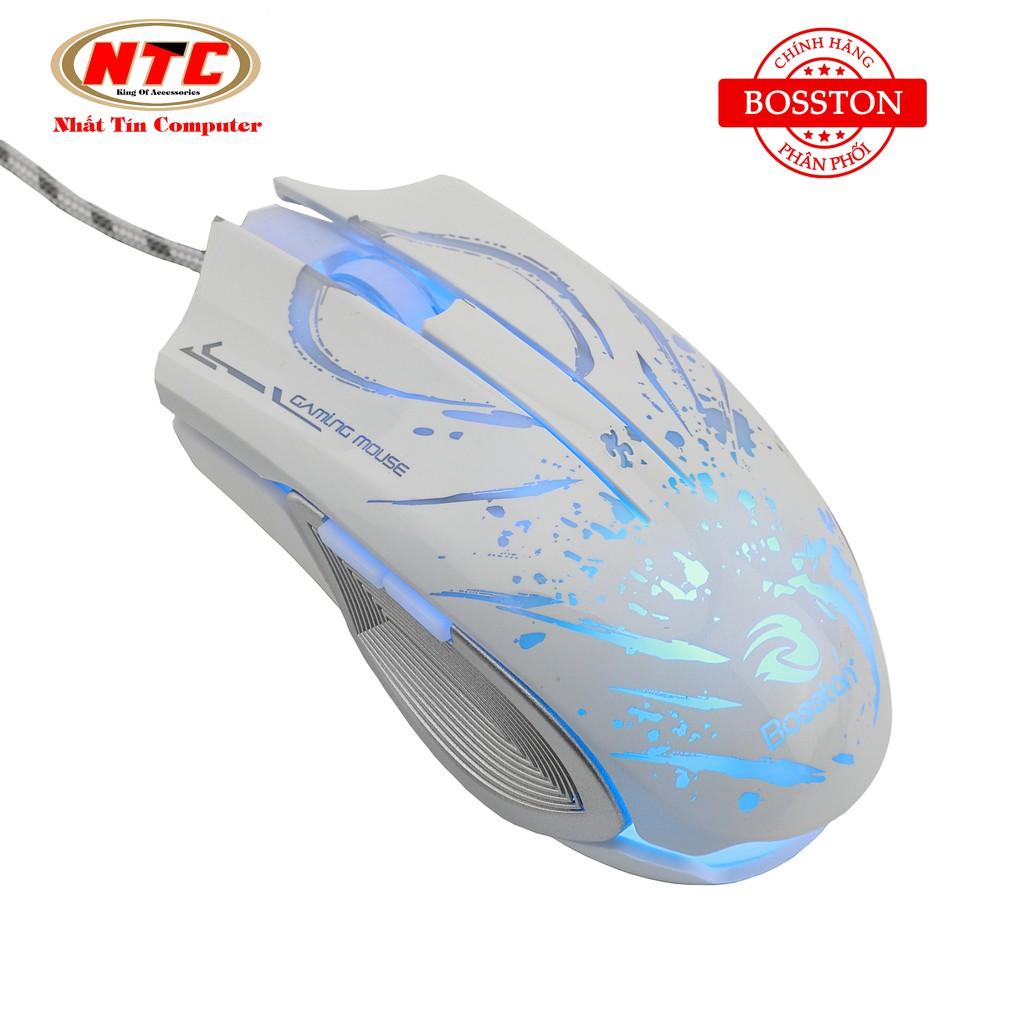 Chuột game Bosston GM100 Led đa màu - Hàng Chính Hãng