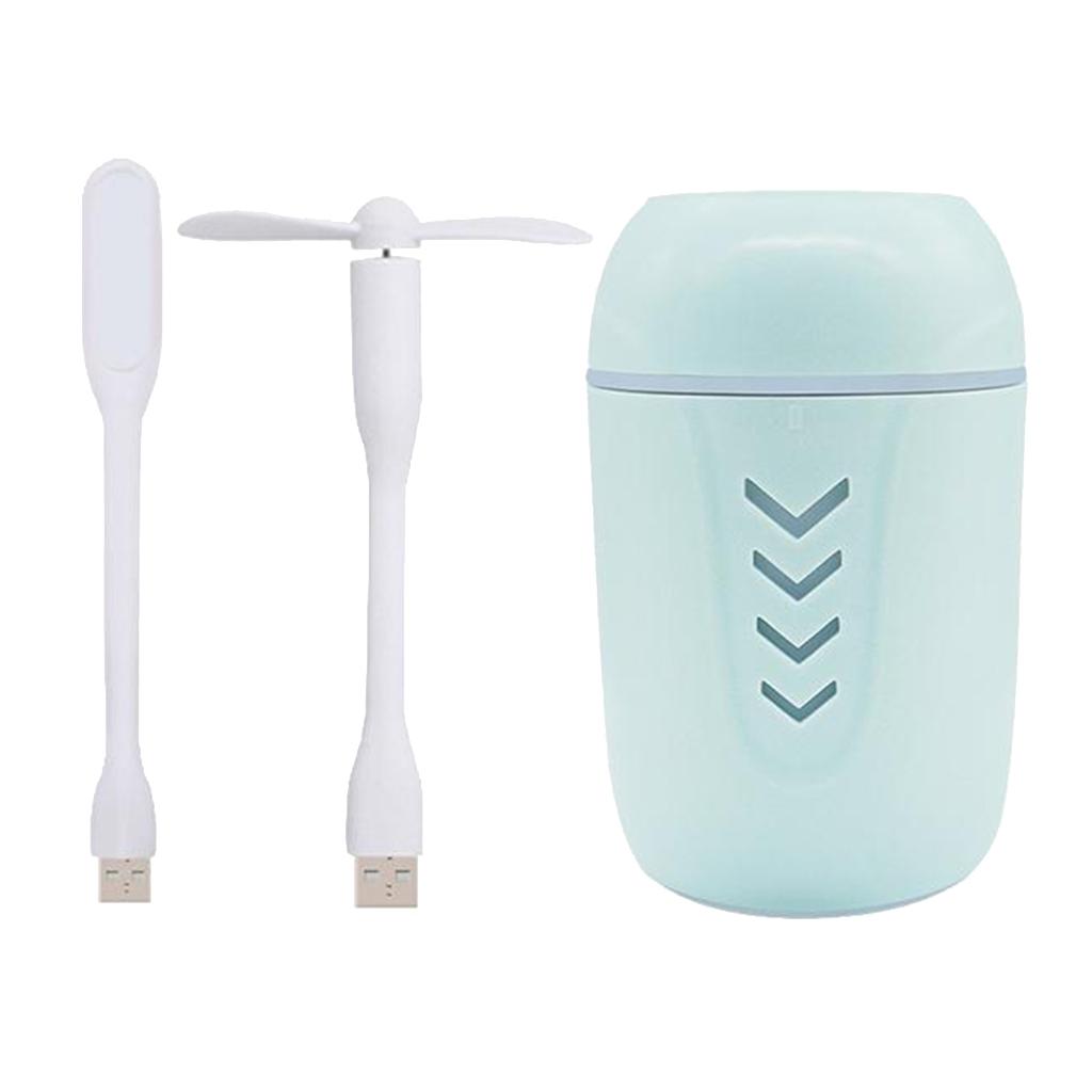 Mini USB Humidifier Small Personal Humidifier with LED Light Super Quiet Portable Desktop Humidifier for Travel Office Car