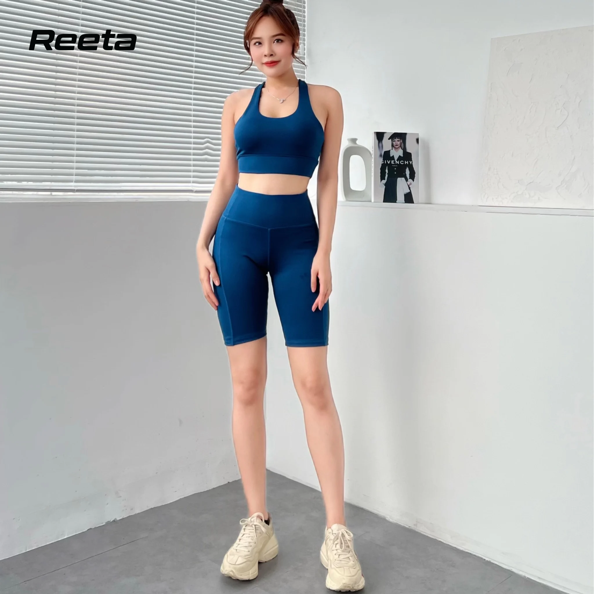 Set bộ quần áo tập gym nữ REETA bao gồm Bra + Quần Lững cực kỳ tôn dáng cho bạn tự tin tập luyện - A1761