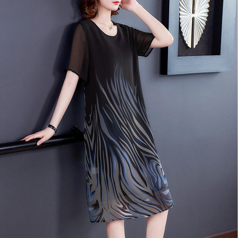 ️CÓ BIG SIZE️ĐẦM TRUNG NIÊN DÁNG SUÔNG CHO MẸ ĐI TIỆC THỜI TRANG, ĐẦM TRUNG NIÊN TẶNG MẸ