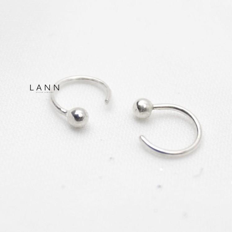 Khuyên vòng tròn mở 4 loại S925 LANN