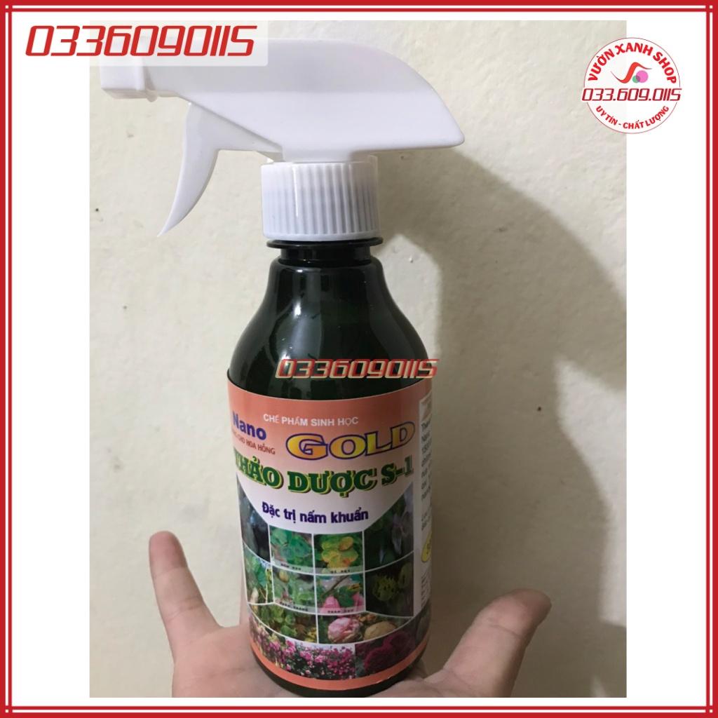 Chế phẩm thảo dược Nano Gold trừ vi khuẩn, nấm dạng chai xịt chuyên dùng cho hoa lan, hoa hồng, cây cảnh