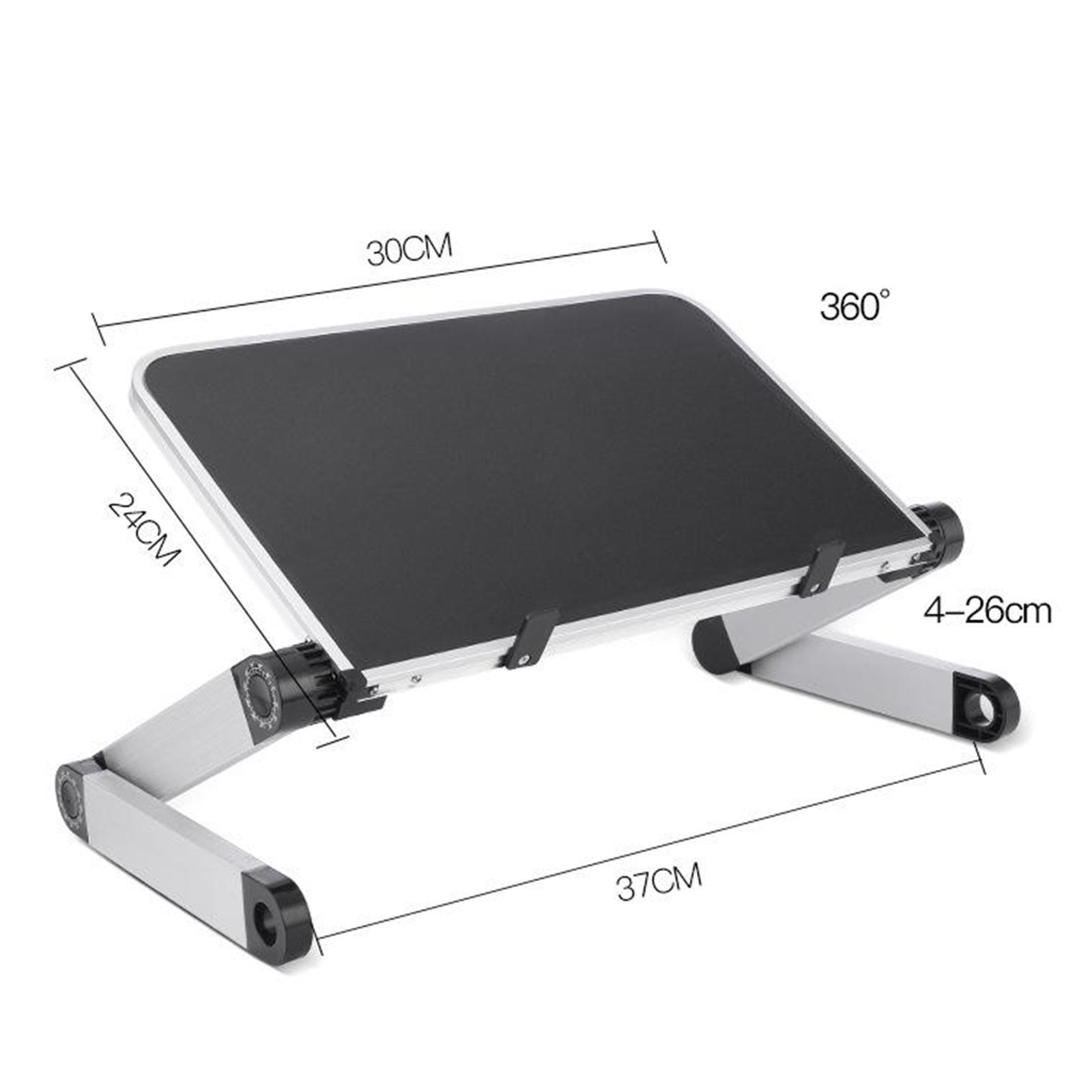 Foldable Laptop Stand Height Adjustable Notebook Holder Black