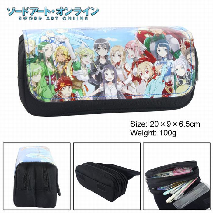 Hộp bút đựng đồ dùng học sinh hình Sword Art Online anime pencil bag