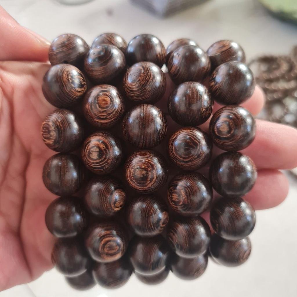 Vòng Tay Trầm Hương Tròn Đơn Sánh Chìm Nước- Trầm Hương Tự Nhiên - Trầm Việt- Size Nam Nữ.