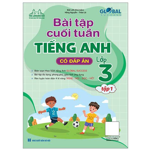 Sách GLOBAL SUCCESS - Bài tập cuối tuần tiếng anh lớp 3 tập 1 (Có đáp án)