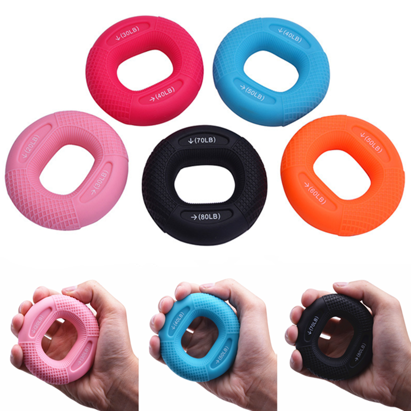 Silicon điều chỉnh tay cầm tay huấn luyện ngón tay tập thể dục carpal mở rộng cơ bắp tập thể dục tập thể dục tập thể dục sức mạnh tay cầm tay Color: type2 black