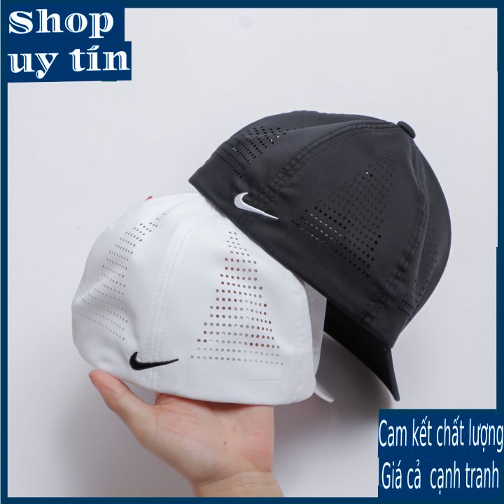 Freeship - MŨ/NÓN KẾT LƯỠI TRAI MILER DÙ ĐỤC LỖ BÍT ĐUÔI CÁ TÍNH THỜI TRANG NAM NỮ CAO CẤP - màu đen/trắng