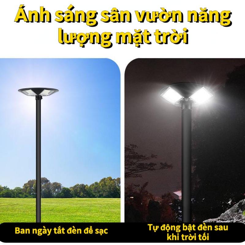 Ánh sáng sân vườn năng lượng mặt trời, Công viên UFO 500W Siêu sáng Chống nước IP65, Chiếu sáng 360 °