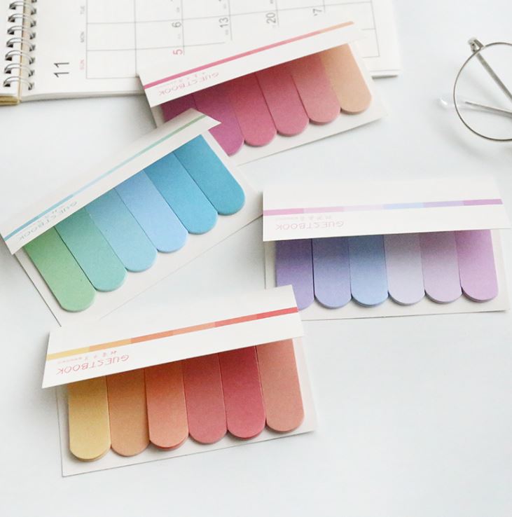 120 Miếng Giấy Ghi Chú Đánh Dấu Sách Bookmark Pastel