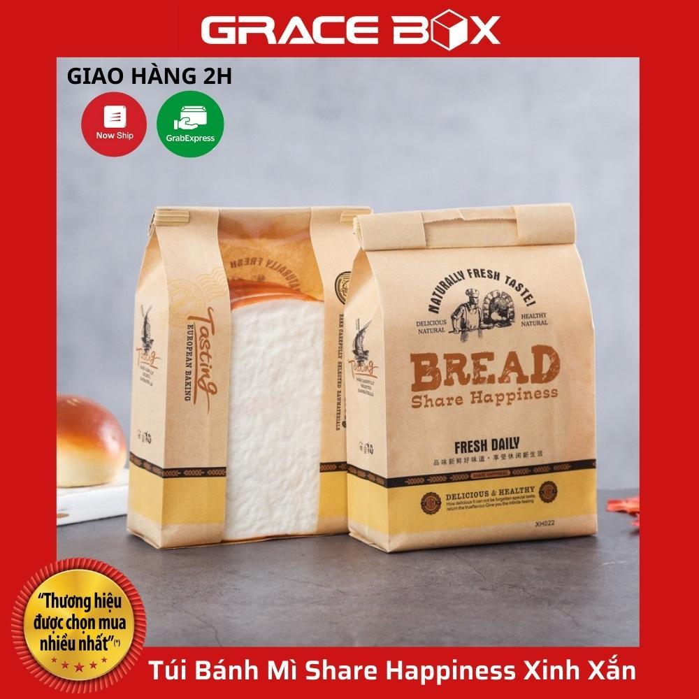 Xấp 10 Túi Bánh Mì Ngọt, Bánh Mì Hoa Cúc Share Happiness Xinh Xắn