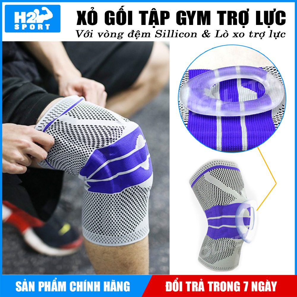 BÓ GỐI TRỢ LỰC BẢO VỆ ĐẦU GỐI TẬP GYM Chính hãng Aolikes A7721 với vòng đệm Silicon