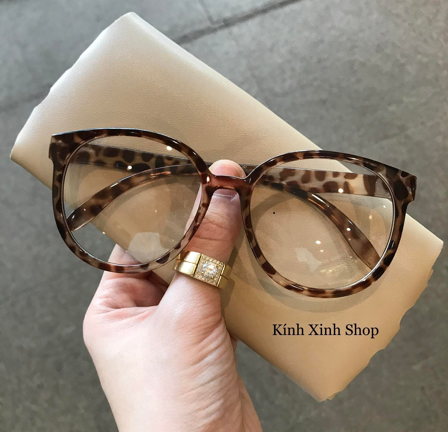 Kính Thời Trang Unisex Mắt Tròn Gọng Nhựa Form To - Có thể thay tròng cận