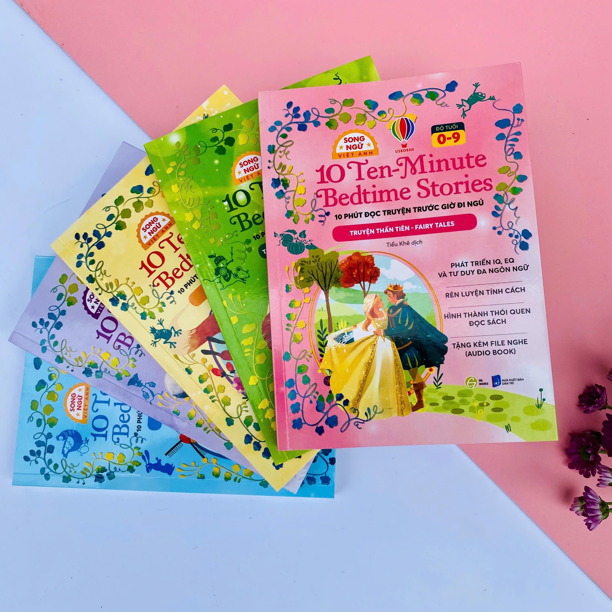 Sách - 10 Ten-Minutes Bedtime Stories - 10 Phút Đọc Truyện Trước Giờ Đi Ngủ - Classic Stories - Truyện Kinh Điển - Song Ngữ Việt-Anh