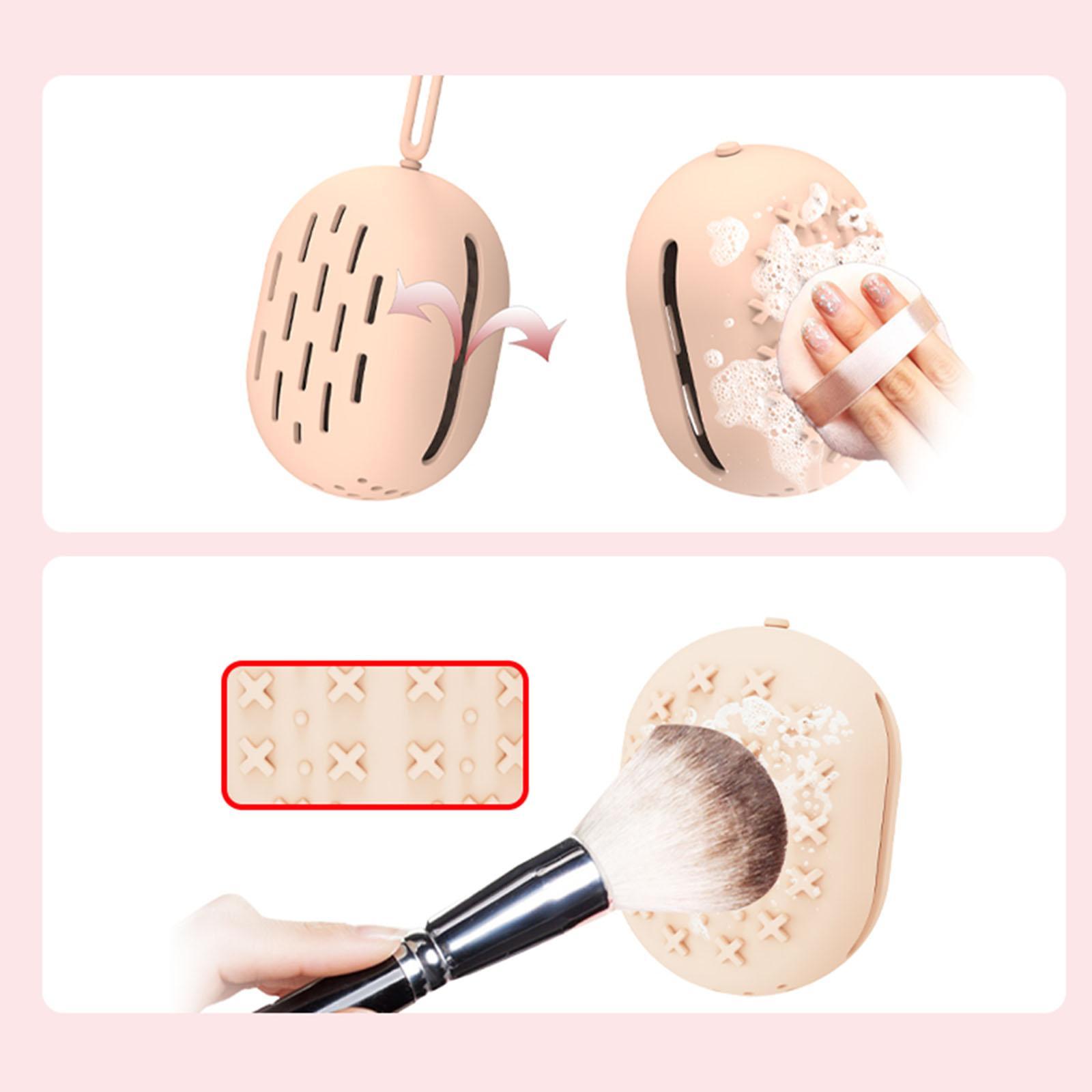 Makeup Sponge Holder Make up Blender Case Shatterproof Washable Reusable Double Side Hollow Container Organizer Dryer Rack for Cosmetics