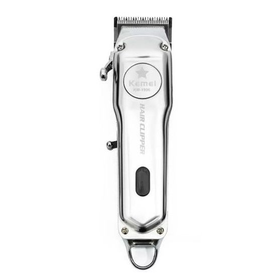 Tông đơ cắt tóc chuyên nghiệp Kemei KM-1996 có màn hình LCD hiển thị dung lượng pin có thể fade tóc cạo trắng điêu khắc tóc TẶNG kèm 1 lược chia tóc cá sấu