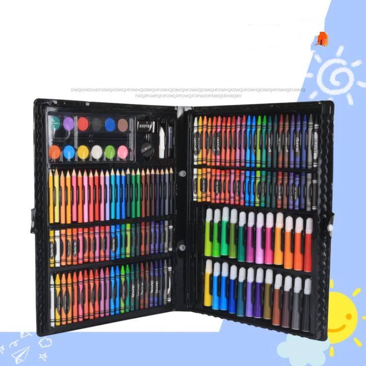 Bộ màu vẽ 168 chi tiết gồm bút sáp, bút dạ, màu nước cho các bạn thỏa sức thử nghiệm