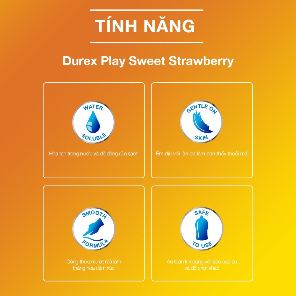 Gel Bôi Trơn Durex Play Strawberry 100ml / chai + Tặng 1 bao cao su Innova Siêu Gai