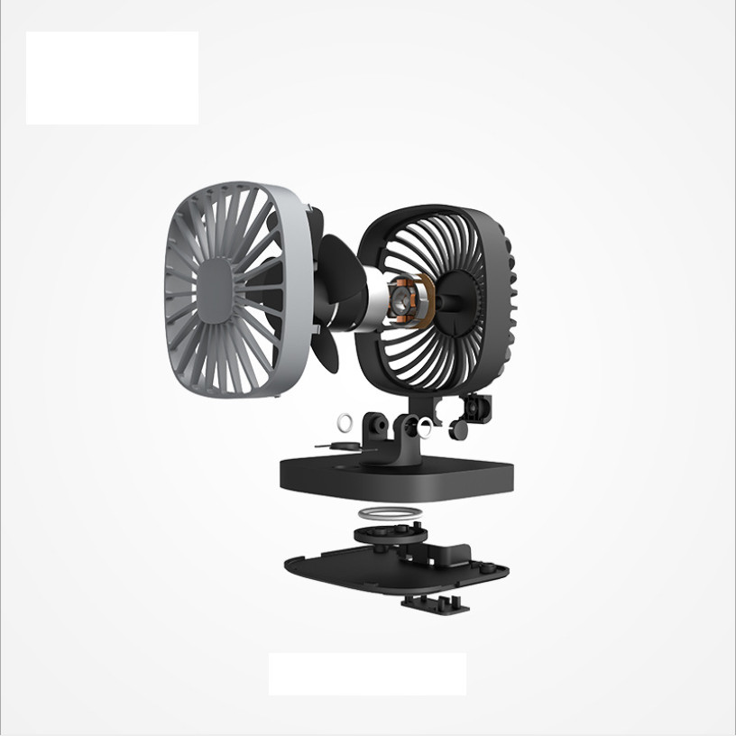 Quạt mini S-Fan siêu mát xoay 360 độ cổng USB (Black)