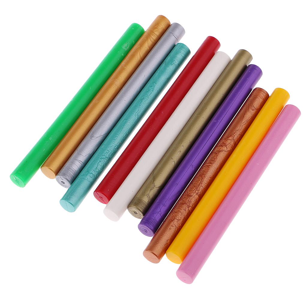 10pcs Multi-color Round Sealing Wax Sticks for Wedding Invitation Letter Card Stamp