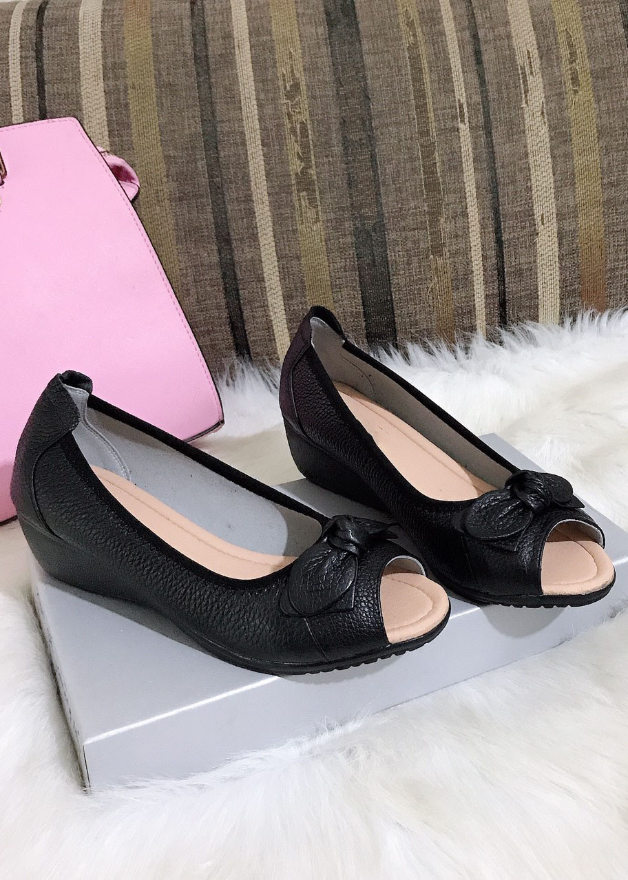 Giày Búp Bê Nữ Phối Nơ Xinh Xắn