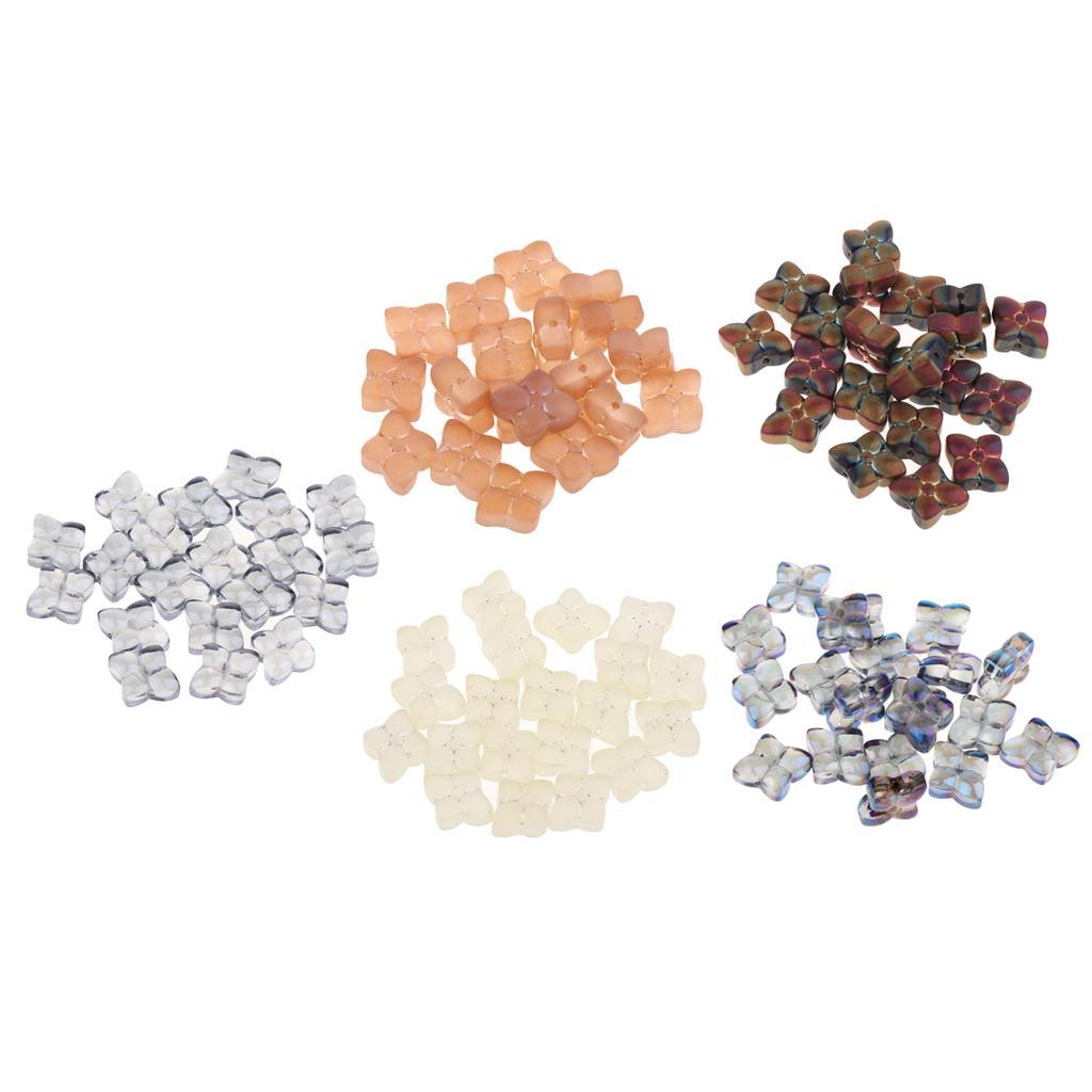 Beading Czech Glass Beads- 10mm Butterfly Beads Loose for DIY Bracelets,Necklaces,Earrings, Hair Accessories and Jewelry Making Pack of 20 Pieces