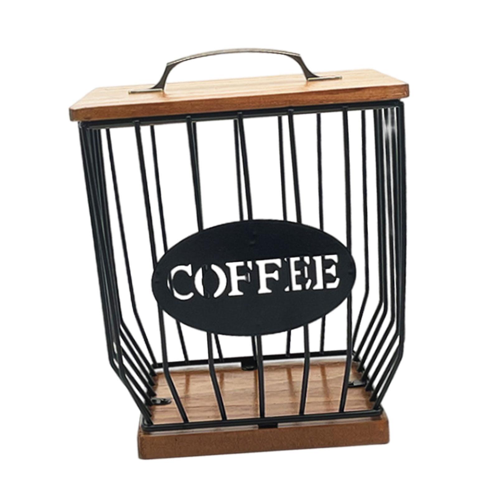 Coffee Pod Holder Coffee Pod Container Organizer Cup Metal Coffee Bar Accessories Coffee Pod Basket for Kitchen Countertop Espresso Capsules