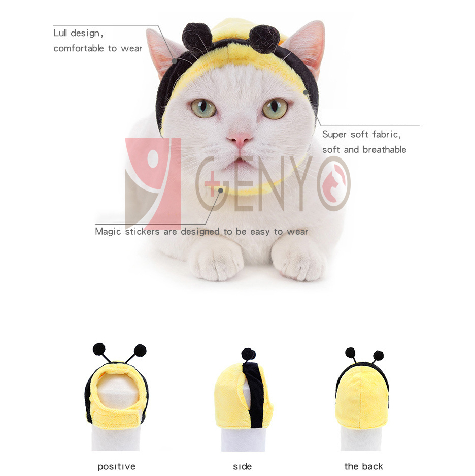 Nón trùm đầu cho thú cưng - Genyo pet hat 003 ( một cái, màu và mẫu giao ngẫu nhiên )