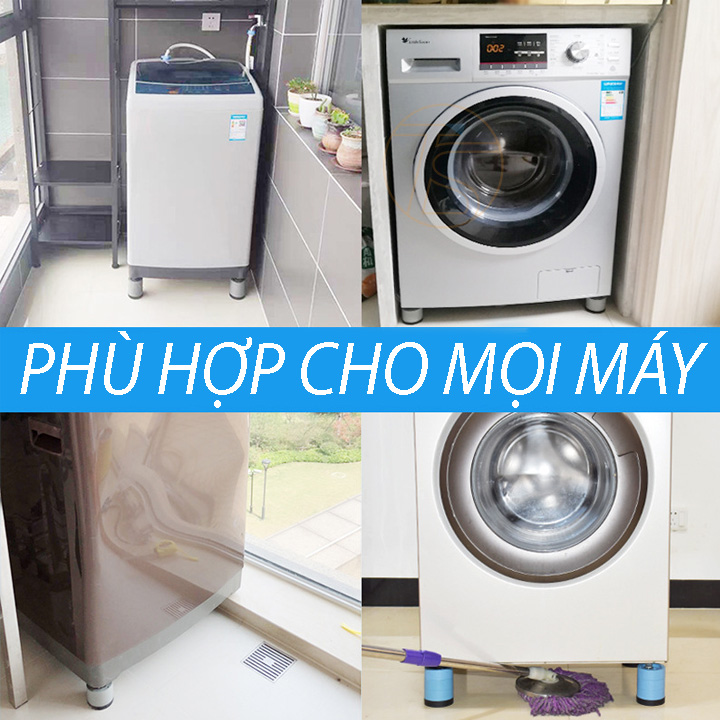 Combo 4 Chân Đế Kê Máy Giặt, Tủ Lạnh Đa Năng Phù Hợp Nhiều Máy