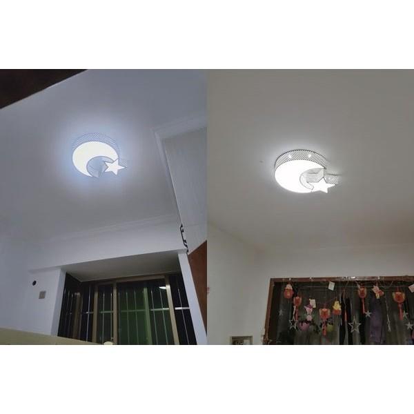 Đèn trần BOSTE với 3 chế độ ánh sáng, tiết kiệm điện năng, trang trí nội thất sang trọng - kèm điều khiển từ xa - .