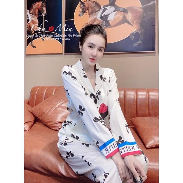 Bộ Pịama Lụa Xước Bạch Tuyết xinh xắn sang chảnh