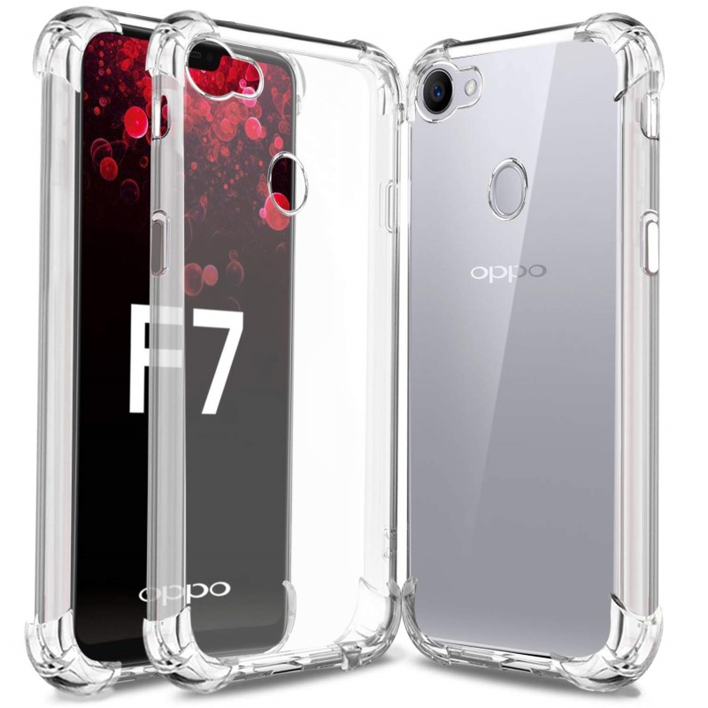 Ốp lưng cho Oppo F7 chống sốc trong suốt phát sáng khi bật led