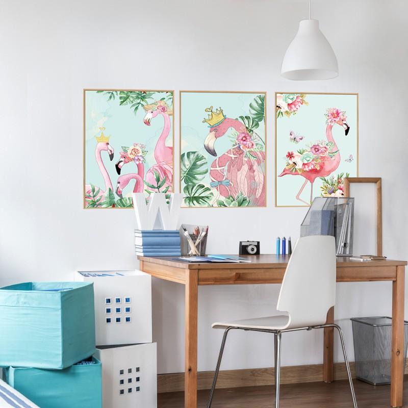 Decal dán tường Khung ảnh chim hạc
