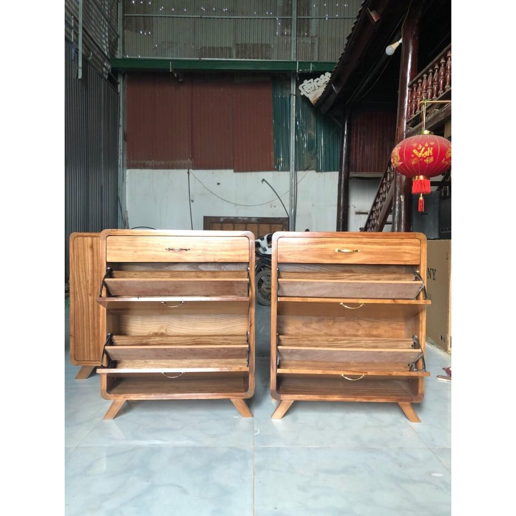 Tủ giày gỗ hương xám loại 80 cm