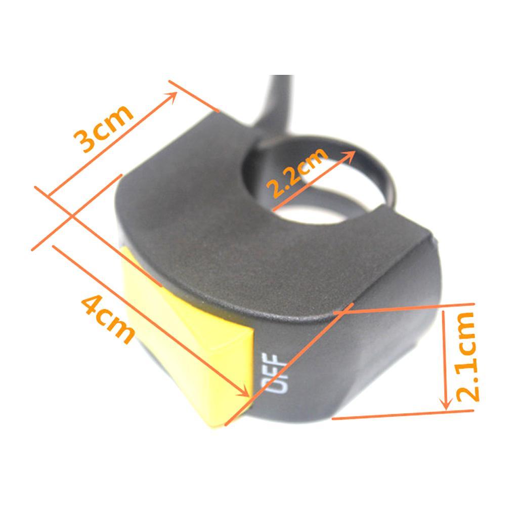 Motorcycle ATV Bike 7/8 Handlebar Headlight Light Lamp Kill Switch
