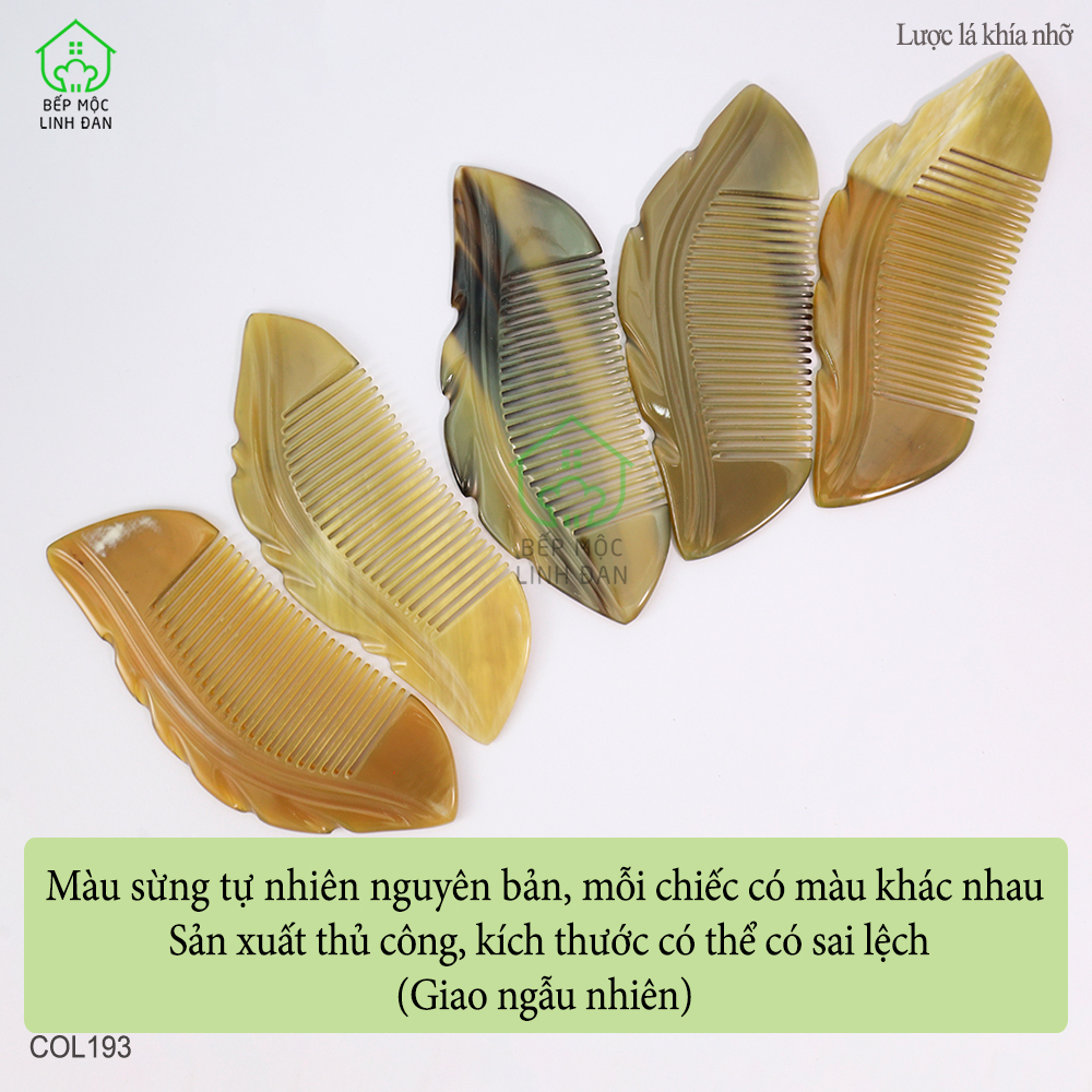 Lược Sừng Chiếc Lá Xuất Nhật (Size: S-15cm) Phụ Kiện Bỏ Túi Tiện Dụng [COL193]