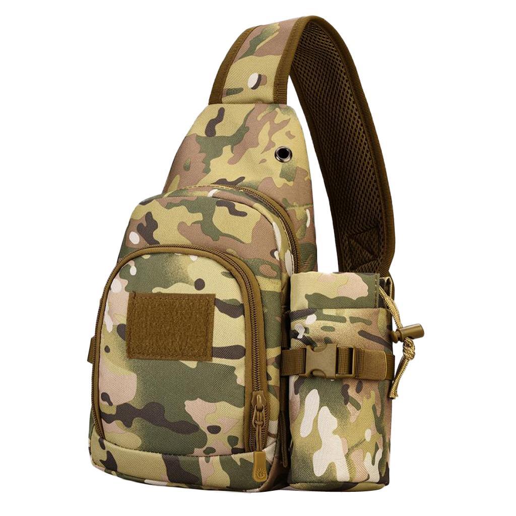 Unisex Shoulder Bag Chest Pack Backpack Water Bottle Pouch Single Strap Bag Mountaineering Tool